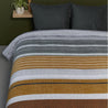 STRIPED FLANNEL DUVET COVER GEPPETTO GREEN