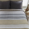 STRIPED FLANNEL DUVET COVER GEPPETTO GRAY