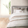 IVORY AND GRENOBLE TAUPE DUVET COVER