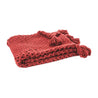 HUMOUS RED KNITTED THROW