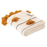 MOTMOT CREAM AND MUSTARD KNIT THROW